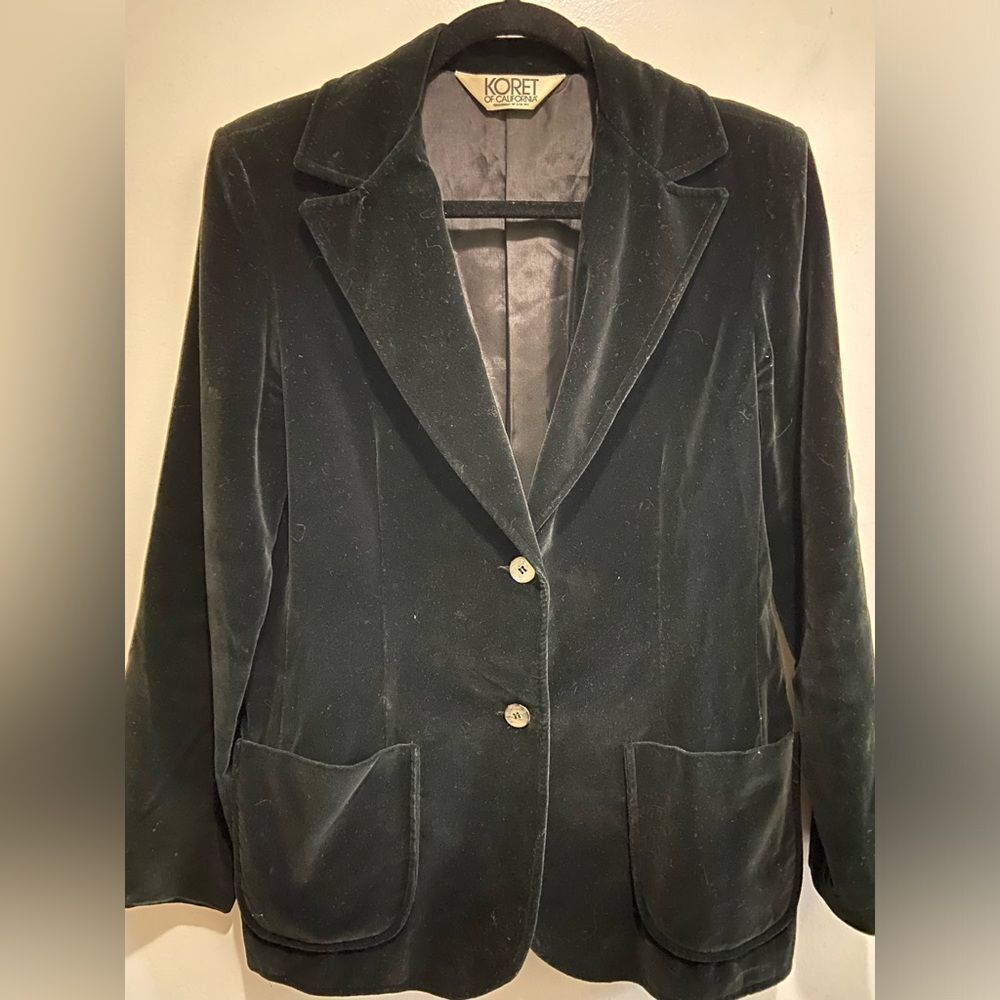 Koret of California‎ vintage velvet blazer